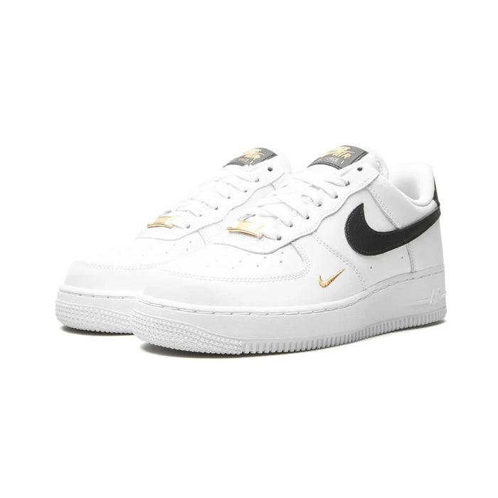 Nike Air Force 1 Low '07 Essential White Black Gold Mini Swoosh (damskie)