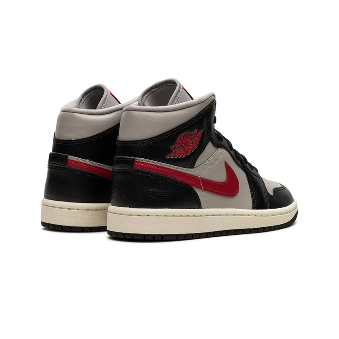 Jordan 1 Mid Black College Grey Gym Red (femei)