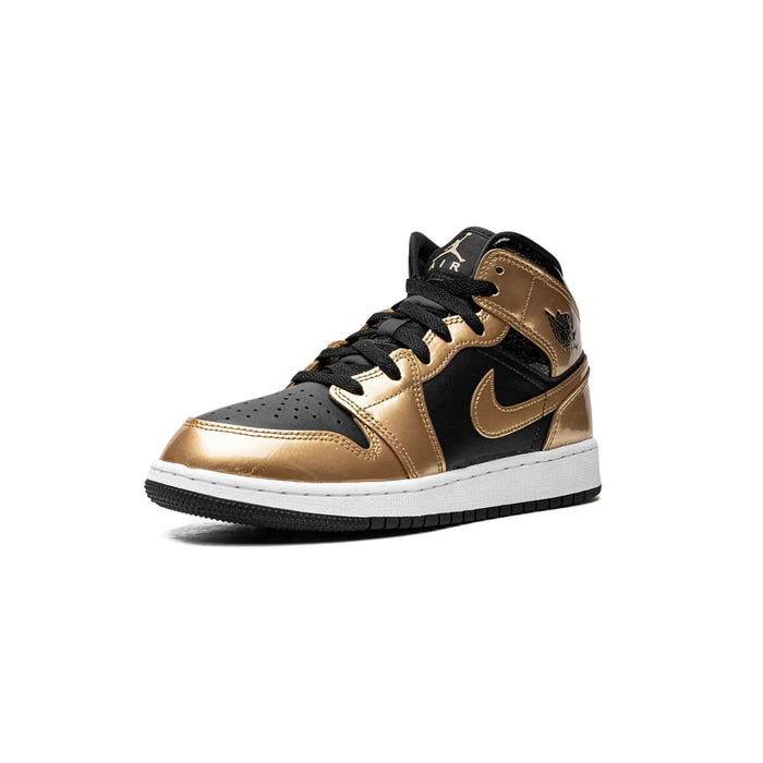 Jordan 1 Mid SE Metallic Gold Black (GS)