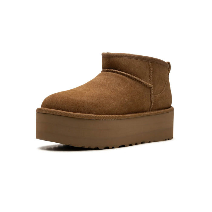 Buty UGG Classic Ultra Mini na platformie kasztanowe (damskie)