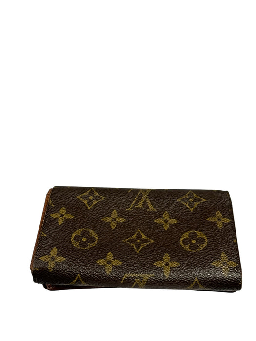 Portofel Louis Vuitton Monogram cu fermoar în trei ori