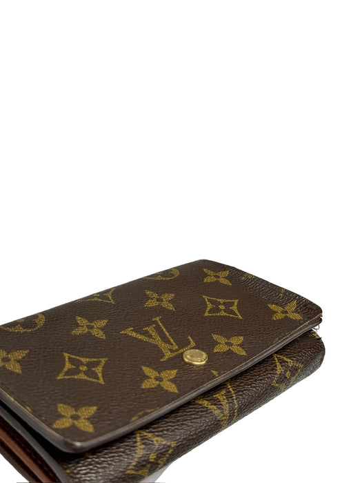 Portofel Louis Vuitton Monogram cu fermoar în trei ori