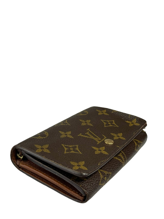 Portofel Louis Vuitton Monogram cu fermoar în trei ori