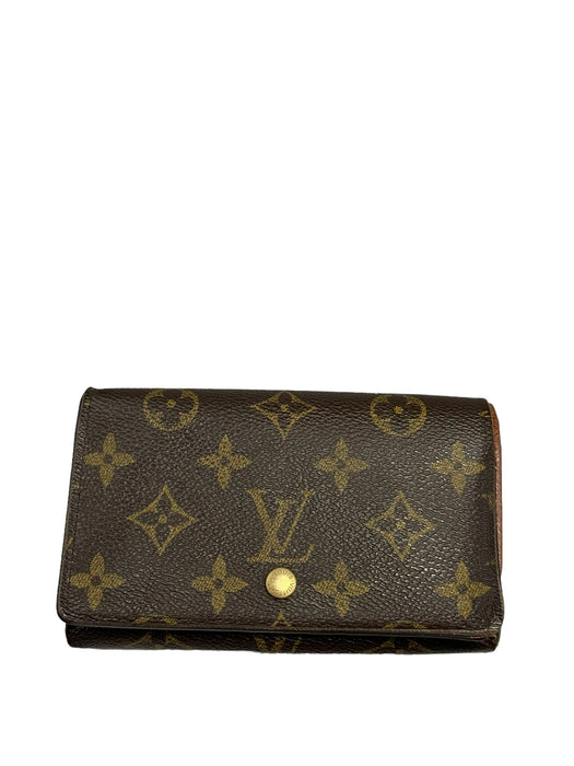 Portfel Louis Vuitton z monogramem, składany na potrójny zamek