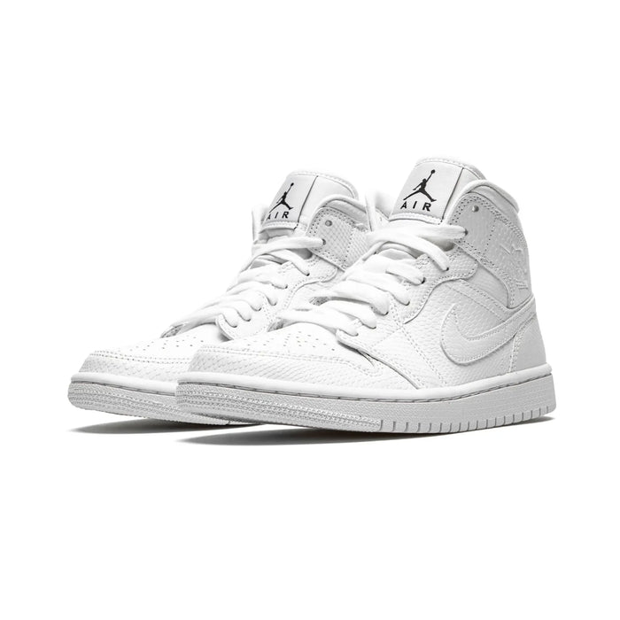 Jordan 1 Mid White Skóra węża (damskie)