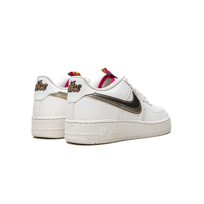 Nike Air Force 1 LV8 Double Swoosh Srebrne Złoto (GS)