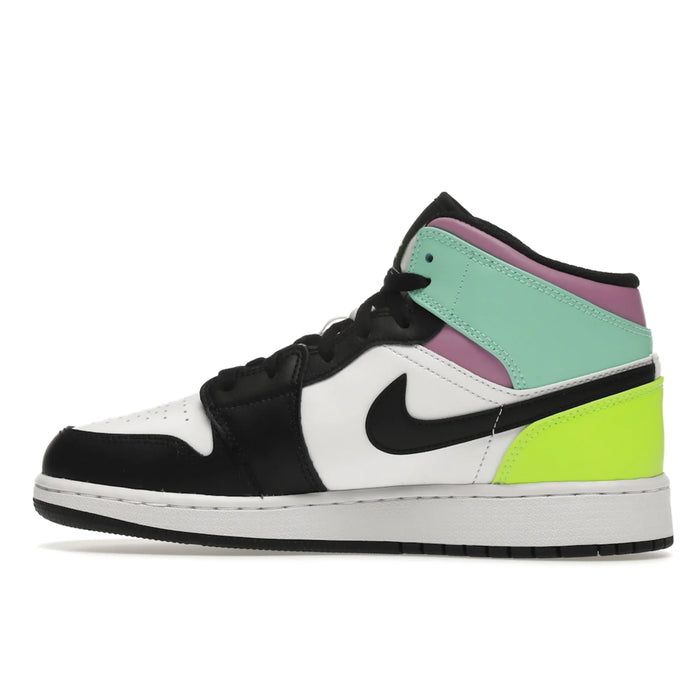 Jordan 1 Mid Pastel Black Toe (GS)