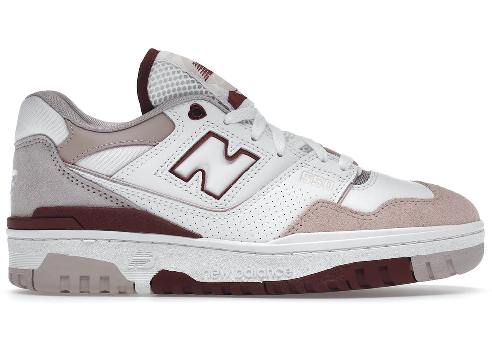 New Balance 550 White Scarlet (Women's)