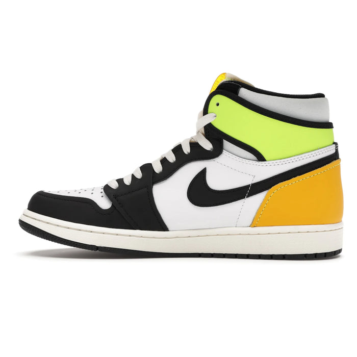 Jordan 1 Retro High White Black Volt University Gold