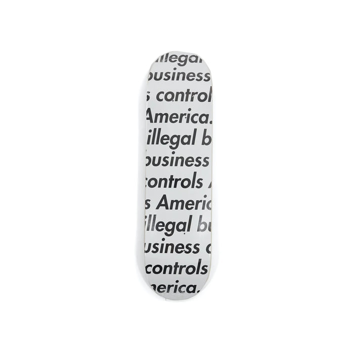 Supreme Illegal Business Skateboard Deck White