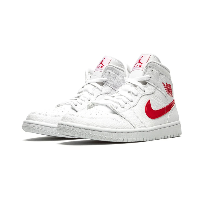 Jordan 1 Mid White University Red (Women's)