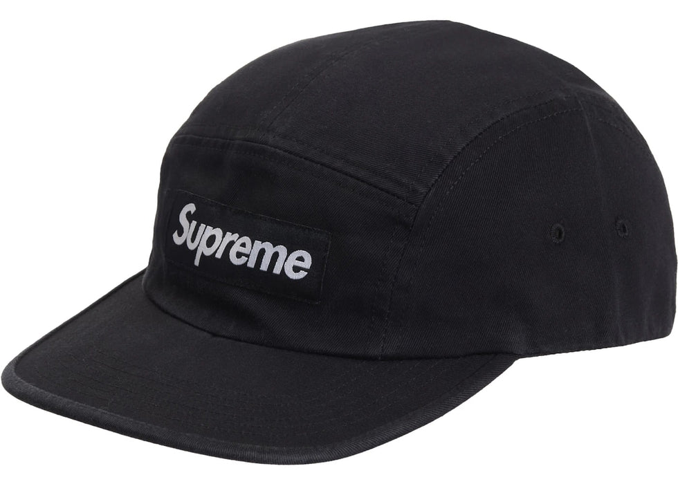 Supreme Washed Chino Twill Camp Cap (FW24) Black