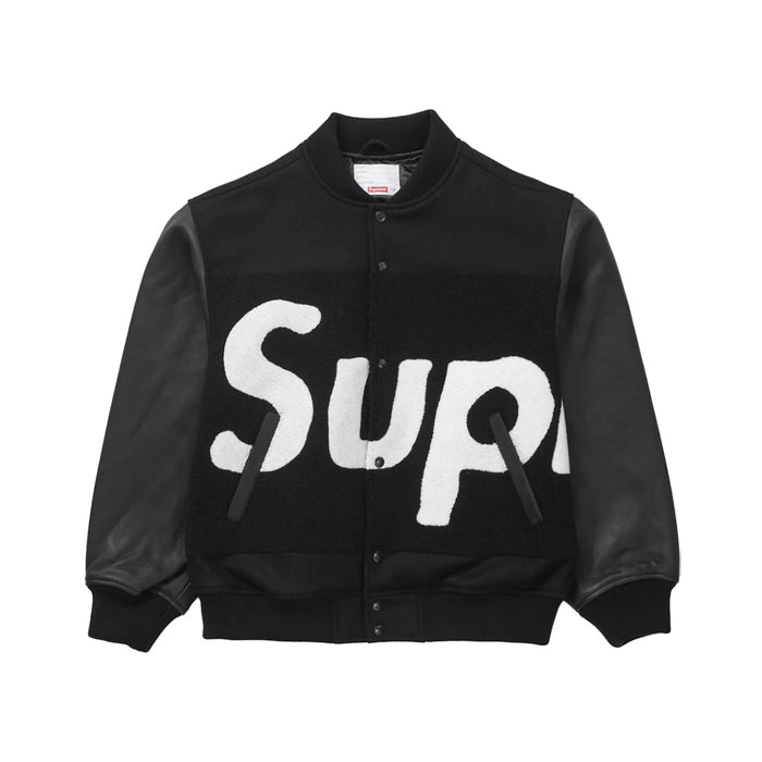 Jachetă Supreme Big Logo Chenille Varsity Negru 