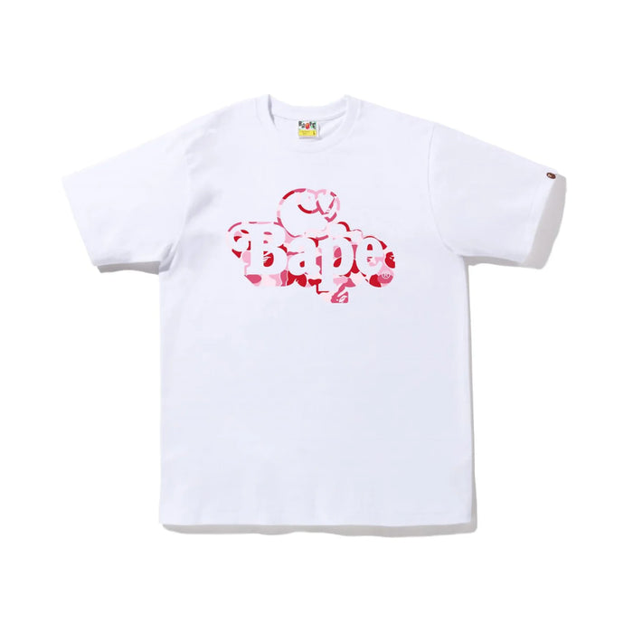 BAPE ABC Camo Milo on Bape Tee White Pink