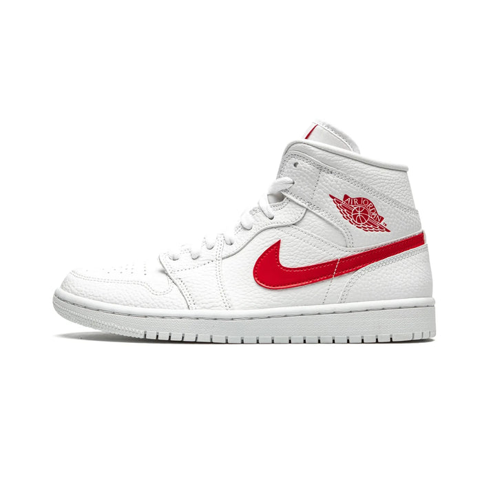 Jordan 1 Mid White University Czerwony (damski)