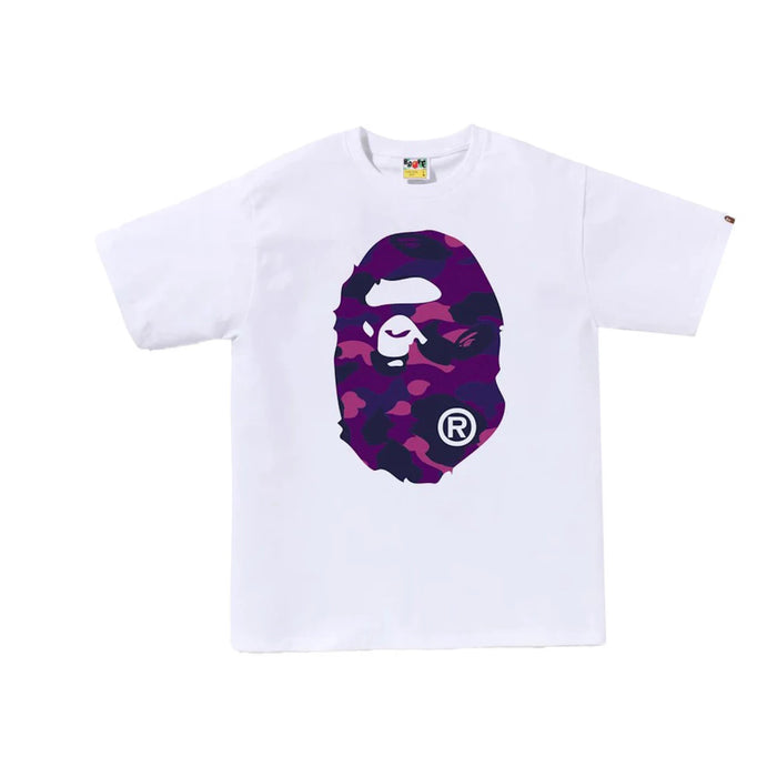 Koszulka BAPE Color Camo Big Ape Head Biało/Fioletowa