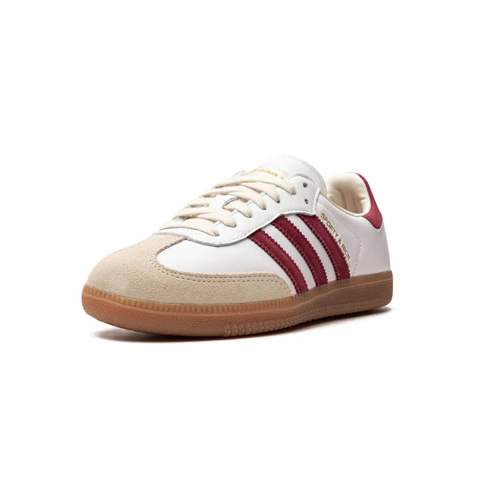 adidas Samba Sports &amp; Rich White Collegiate Burgund