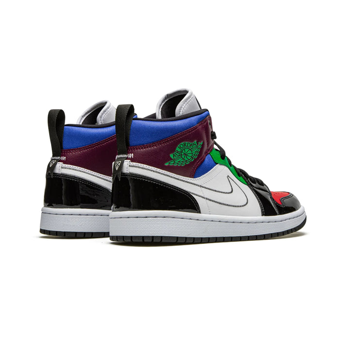 Jordan 1 Mid SE Negru Alb Multicolor (Femei)