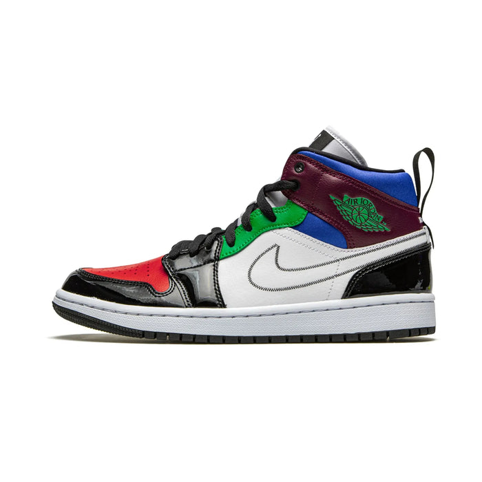 Jordan 1 Mid SE Negru Alb Multicolor (Femei)