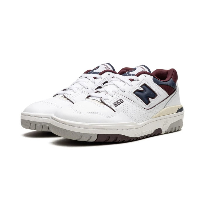 New Balance 550 White Navy NB Burgundy