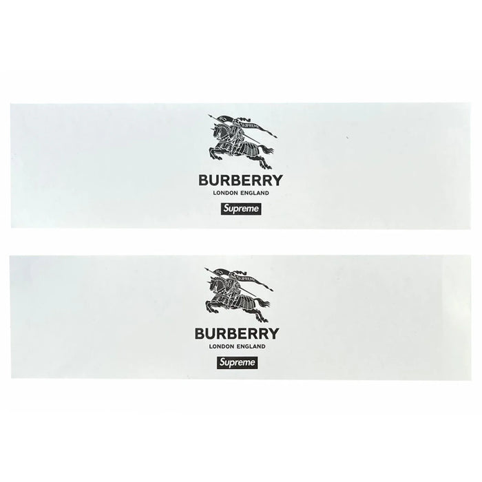 Zestaw naklejek z logo Supreme Burberry Box