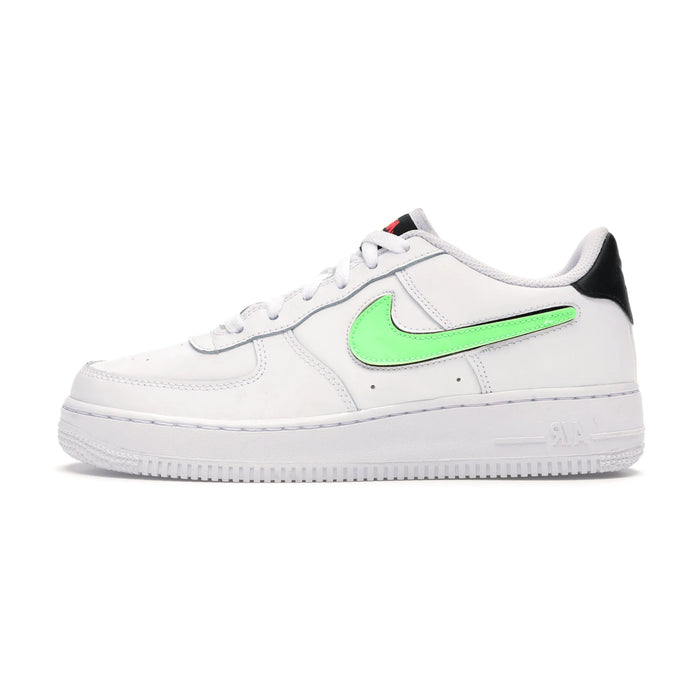 Nike Air Force 1 Low Removable Swoosh Biały Zielony Strike (GS)