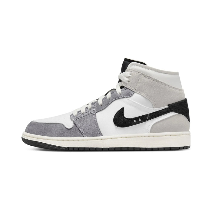 Jordan 1 Mid SE Craft Alb Cement Gri Negru