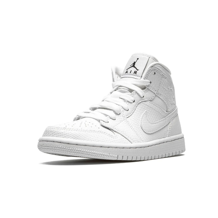 Jordan 1 Mid White Snakeskin (femei)