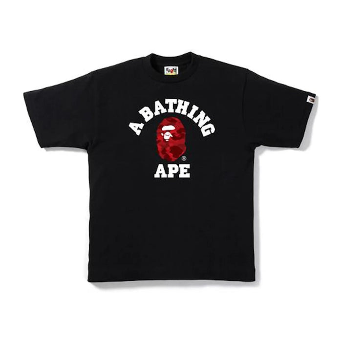 BAPE Color Camo College Tee Black/Red