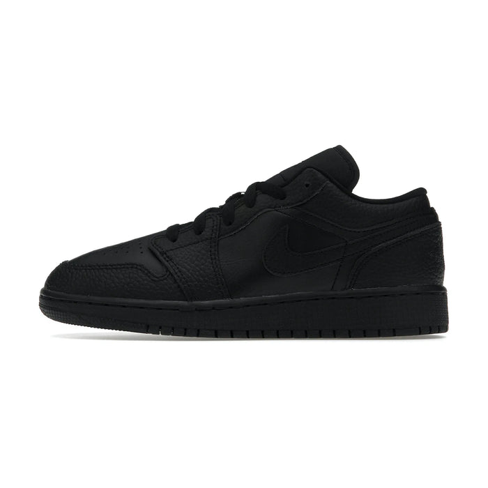 Jordan 1 Low Tumbled Leather Black (GS)