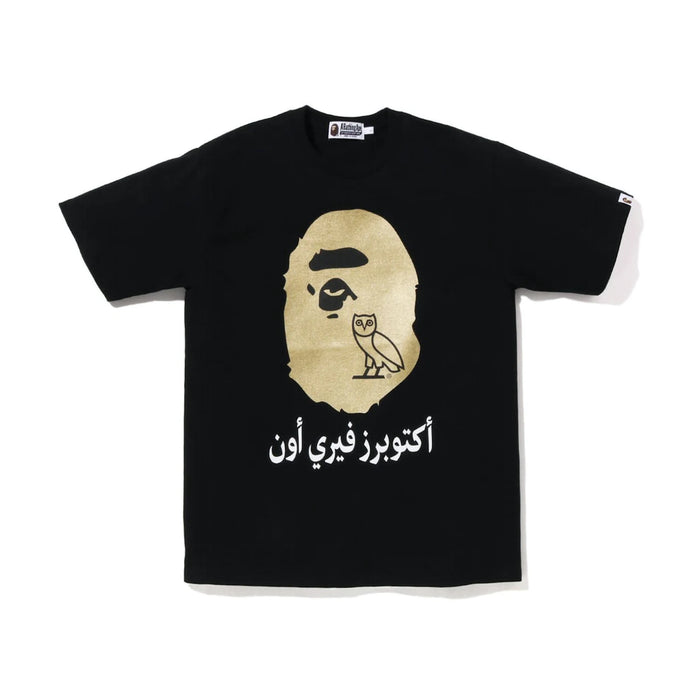 BAPE x OVO Ape Head Tee Black Gold