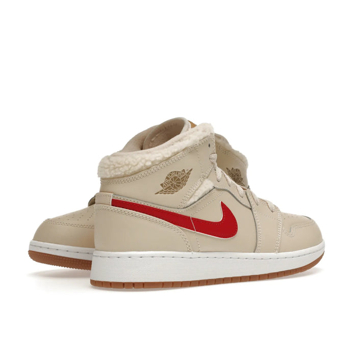 Jordan 1 Mid Utility Fleece Pearl White (GS)