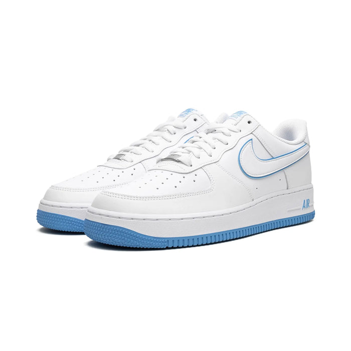 Nike Air Force 1 '07 Niska Biała Niebieska Podeszwa Uniwersytecka