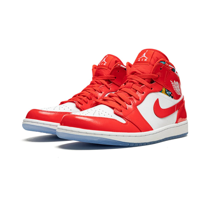 Jordan 1 Mid Barcelona Red Patent